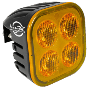 UNITE 20 WATT 4 LED BLACK OUT ELLIPTICAL 15X45 AMBER LENS (X POD)