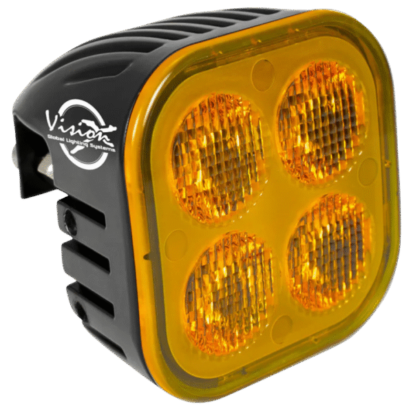 UNITE 20 WATT 4 LED BLACK OUT ELLIPTICAL 15X45 AMBER LENS (X POD)
