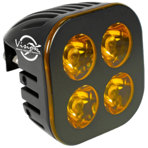 UNITE 20 WATT 4 LED BLACK OUT SPOT AMBER LENS (V POD)
