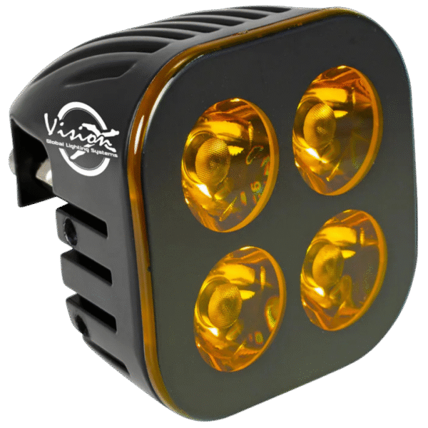UNITE 20 WATT 4 LED BLACK OUT SPOT AMBER LENS (V POD)