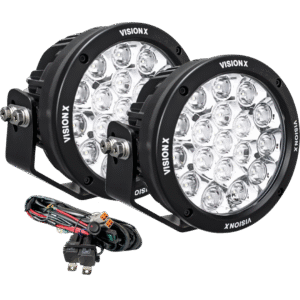 PAIR OF 6.7" 18 LED CANNON CG2 LIGHTS INCLUDING HARNESS USING DTP CONNECTORS