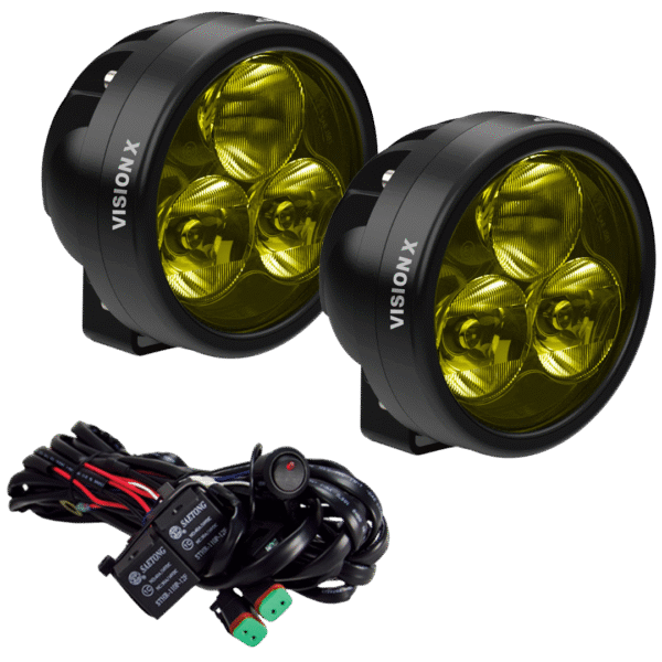 PAIR OF 3.0" SQUARE 3 LED CANNON CG2 LIGHTS INCLUDING HARNESS - Image 5