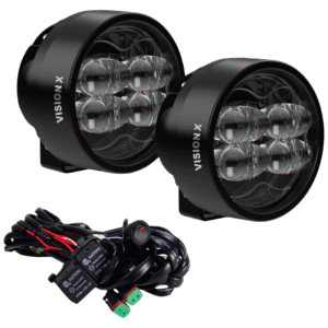 PAIR OF CANNON RACE 4 SAE & ECE FOG LIGHTS W/ HARNESS