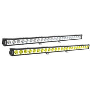 32.09" XPL SERIES HALO SELECTIVE YELLOW 24 LED SPOT LIGHT BAR INCLUDING END CAP MOUNTING L BRACKET