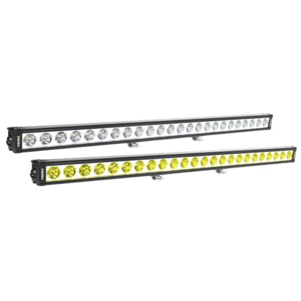 32.09" XPL SERIES HALO SELECTIVE YELLOW 24 LED SPOT LIGHT BAR INCLUDING END CAP MOUNTING L BRACKET