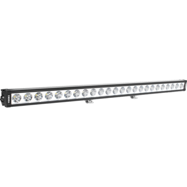 32.09" XPL SERIES HALO SELECTIVE YELLOW 24 LED SPOT LIGHT BAR INCLUDING END CAP MOUNTING L BRACKET - Image 2