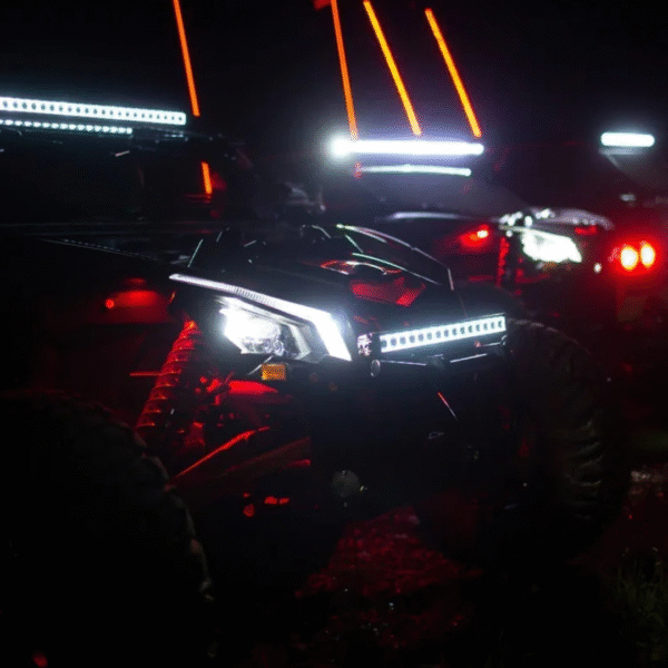 5.63" XPL SERIES HALO 3 LED SPOT BEAM LIGHT BAR INCLUDING END CAP MOUNTING L BRACKET AND HARNESS - Image 3