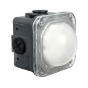 JUNCTION BOX LIGHT 10 WATT ULTRA WIDE FLOOD 90-277VAC GREY HOUSING 5000K FROSTED