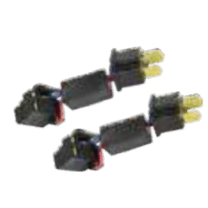 PAIR OF HIGH 4 ADAPTER WITH H4 PLUGS (KEEPS LOW BEAMS ON WHEN HIGH BEAM ACTIVATED)