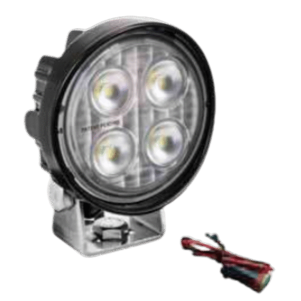 VL SERIES WORK LIGHT ROUND FOUR 3-WATT LEDS 40 DEGREE FLOOD PATTERN WITH DUETSCH CONNECTOR