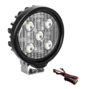 VL SERIES WORK LIGHT ROUND FIVE 4-WATT LEDS 40 DEGREE FLOOD PATTERN WITH DUETSCH CONNECTOR