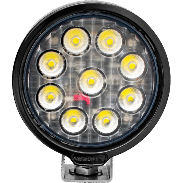VL SERIES WORK LIGHT ROUND NINE 5-WATT LEDS 40 DEGREE FLOOD PATTERN WITH DUETSCH CONNECTOR