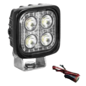 VL SERIES WORK LIGHT SQUARE FOUR 3-WATT LEDS 40 DEGREE FLOOD PATTERN WITH DUETSCH CONNECTOR