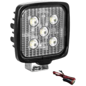 VL SERIES WORK LIGHT SQUARE FIVE 4-WATT LEDS 40 DEGREE FLOOD PATTERN WITH DUETSCH CONNECTOR