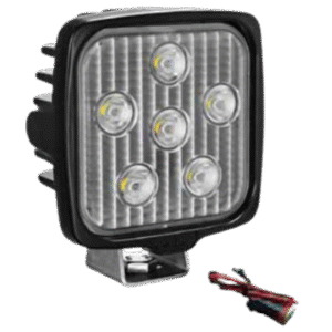 VL SERIES WORK LIGHT SQUARE SIX 5-WATT LEDS 40 DEGREE FLOOD PATTERN WITH DUETSCH CONNECTOR