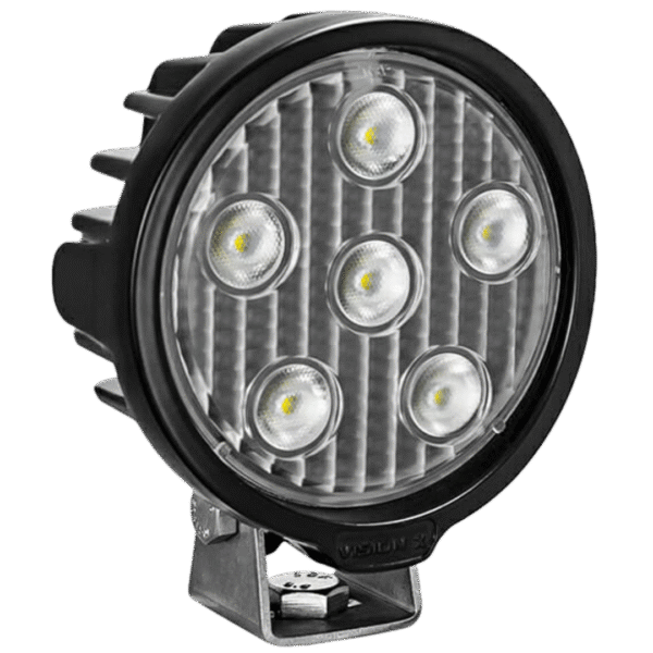 VL SERIES WORK LIGHT ROUND SIX 5-WATT LEDS 40 DEGREE FLOOD PATTERN WITH DUETSCH CONNECTOR