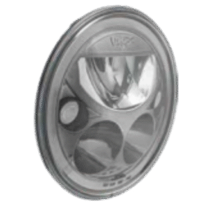 SINGLE 7" ROUND VX LED HEADLIGHT. BLACK FACE W/ LOW-HIGH-HALO