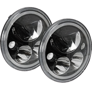 JEEP JK HEADLIGHTS  - PAIR OF 7" ROUND VX LED HEADLIGHT W/ LOW-HIGH-HALO INCL ANTI-FLICKER ADAPTER