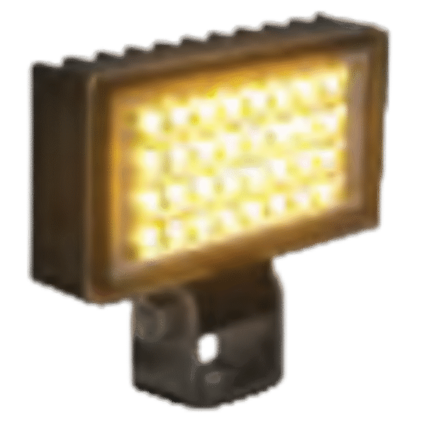 3.4" X 1.9" UTILITY FLOOD BLACK 32 AMBER LEDS