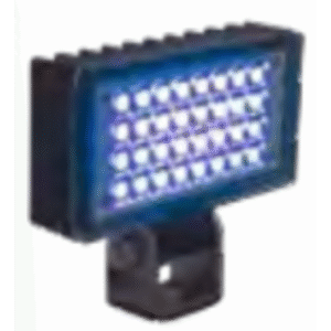 3.4" X 1.9" UTILITY FLOOD BLACK 32 BLUE LEDS
