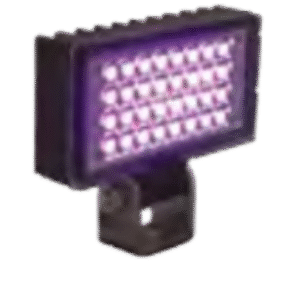 3.4" X 1.9" UTILITY FLOOD BLACK 32 PURPLE LEDS