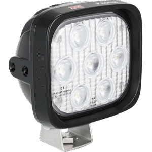 4" SQUARE UTILITY MARKET XTREME BLACK WORK LIGHT SEVEN 5-WATT LEDS. 10 DEGREE NARROW BEAM