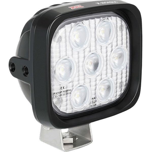 4" SQUARE UTILITY MARKET XTREME BLACK WORK LIGHT SEVEN 5-WATT LEDS. 10 DEGREE NARROW BEAM