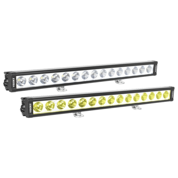 20.75" XPL SERIES HALO SELECTIVE YELLOW 15 LED SPOT LIGHT BAR INCLUDING END CAP MOUNTING L BRACKET