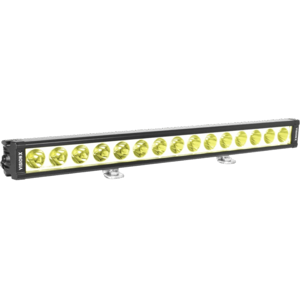 20.75" XPL SERIES HALO SELECTIVE YELLOW 15 LED SPOT LIGHT BAR INCLUDING END CAP MOUNTING L BRACKET - Image 4