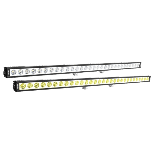 39.65" XPL SERIES HALO SELECTIVE YELLOW 30 LED SPOT LIGHT BAR INCLUDING END CAP MOUNTING L BRACKET - Image 3