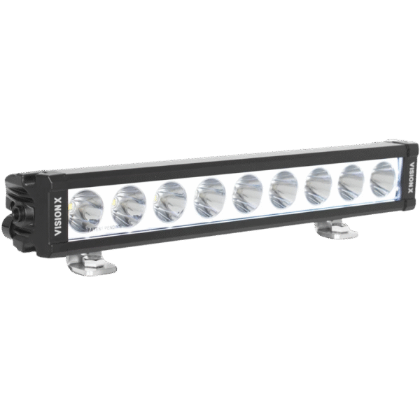 13.19" XPL SERIES HALO SELECTIVE YELLOW 9 LED SPOT LIGHT BAR INCLUDING END CAP MOUNTING L BRACKET A - Image 2