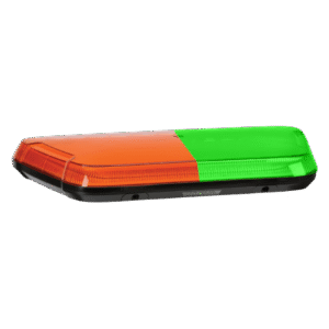 9.84" 10-80V AEROTECH MINI BAR AMBER/GREEN FIXED CLEAR LENS (SINGLE STACK)