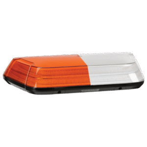 14.96" 10-80V AEROTECH MINI BAR DUAL COLOR AMBER/WHITE FIXED CLEAR LENS (SINGLE STACK)