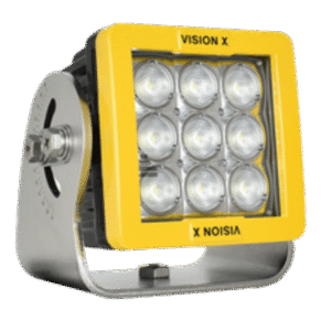 KOMATSU BT HEAVY INDUSTRIAL BLACK HOUSING, 7 LEDs, 49 WATT, ANTI-GLARE BEAM SELECTIVE YELLOW