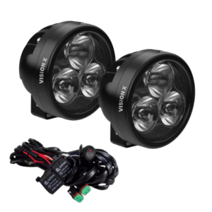 PAIR OF CANNON RACE 3 DRIVING LIGHTS W/ HARNESS