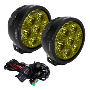 PAIR OF CANNON RACE 7 SELECTIVE YELLOW W/ HARNESS