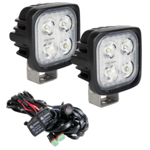 PAIR OF DURA MINI 4-LED MIXED BEAM 10/25 DEGREE WITH DUAL WIRE HARNESS