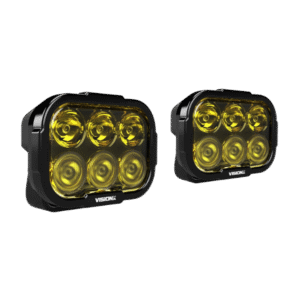 PAIR OF DURALUX GEN2 DRIVING LIGHT, 6-LED, 60-20 COMBO DRIVING BEAM WITH DRL, SELECTIVE YELLOW