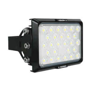 VISION DC P SERIES LIGHT 27 2-WATT LEDS 60 DEGREE BEAM BLACK COATING TRUNNION BRACKET 10-32V DC