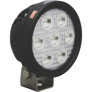 4" ROUND UTILITY MARKET XTREME BLACK WORK LIGHT SEVEN 5-WATT LEDS. 10 DEGREE NARROW BEAM